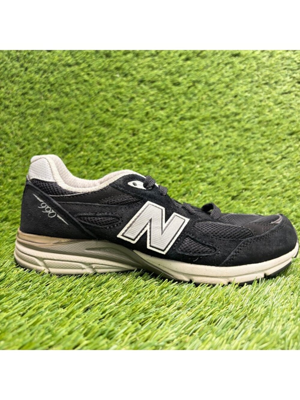 New Balance 990v3 Boys Size 5Y Black Athletic Running Walking Shoes Sneakers